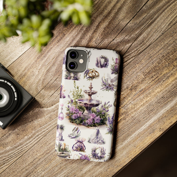Slim Cute Phone Cases for Iphone | iPhone 15 Case | iPhone 15 Pro Max Case, Iphone 14, Iphone 14 Pro Max, Iphone 13, Lavender Wedding Theme - Studio40ParkLane