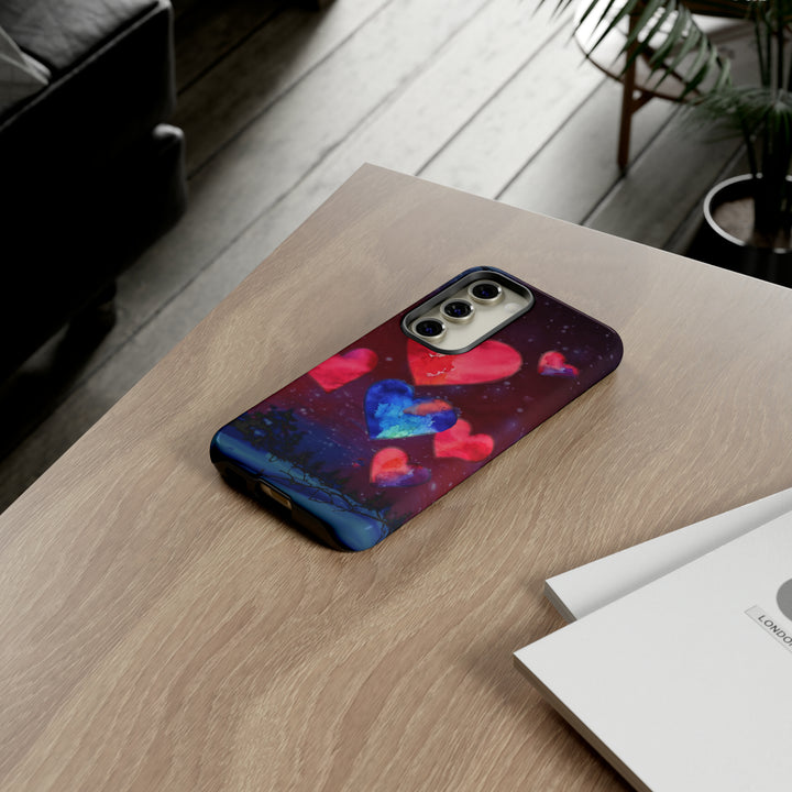 Cute Samsung Phone Case | Aesthetic Samsung Phone Case | Galaxy S23, S22, S21, S20 | Luxury case, Rising Hearts Night Phone Case - Studio40ParkLane