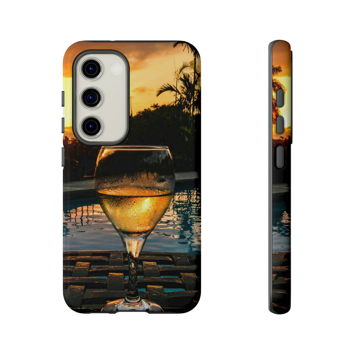 Samsung Galaxy Phone Case | Galaxy S23, S22, S21, S20 | Luxury Case Double Layered | Impact Resistant | Fashionable - Wine Glass 1 - Studio40ParkLane