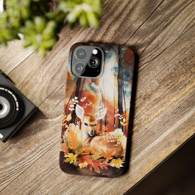 Slim Fall Autumn Forest Deer Gift for Her Cute Phone Cases for Iphone 16 | iPhone 15 Case | iPhone 15 Pro Max Case, Iphone 14, Iphone 14 Pro Max, Iphone 13, Slim