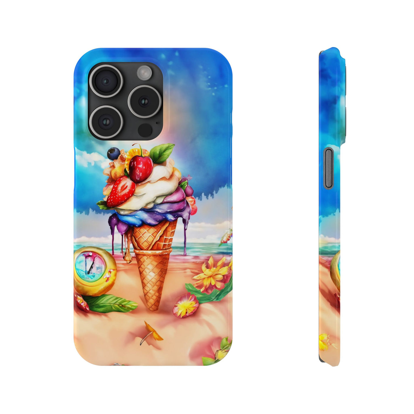 Summer Ice Cream Cone Slim Cute Phone Cases for Iphone  | iPhone 15 Case | iPhone 15 Pro Max Case, Iphone 14, Iphone 14 Pro Max, Iphone 13