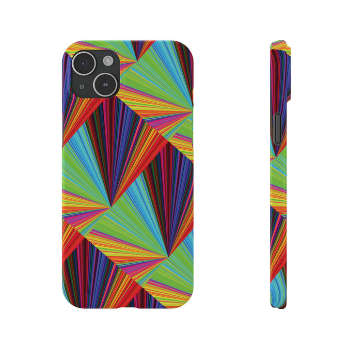 Slim Triangle Kaleidoscope Colors Gift for Her Cute Phone Cases for Iphone 16 Case | iPhone 15 Case | iPhone 15 Pro Max Case, Iphone 14, Iphone 14 Pro Max, Iphone 13, 12, 11, 10, 8,7 - Studio40ParkLane
