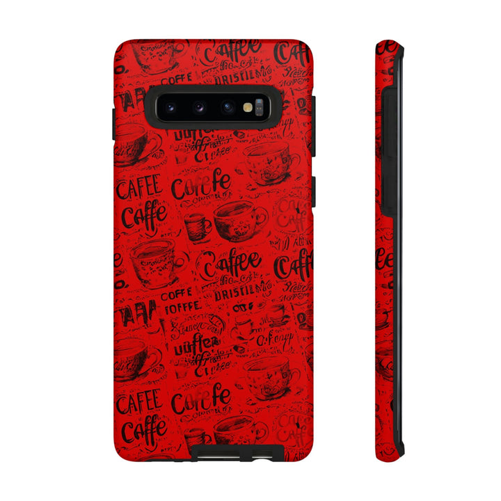Cute Samsung Phone Case | Aesthetic Samsung Phone Case | Galaxy S23, S22, S21, S20 | Red Black Coffee, Protective Phone Case - Studio40ParkLane