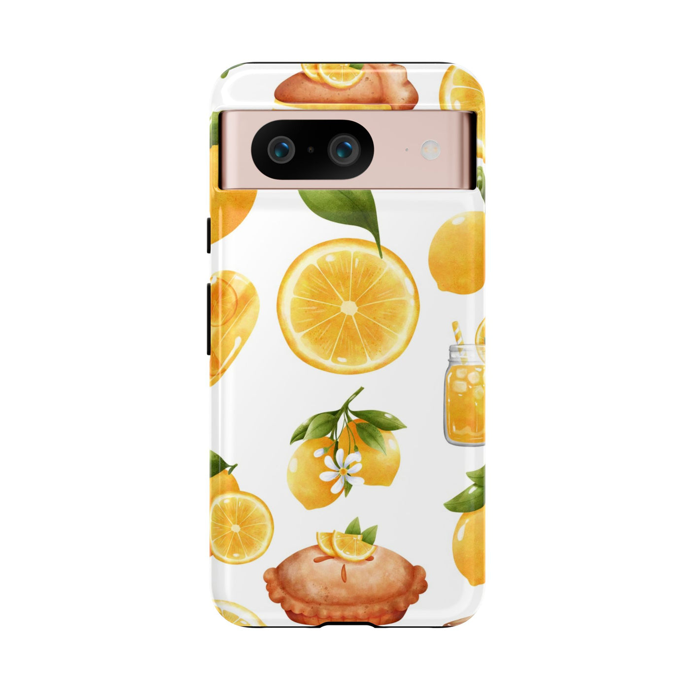 Impact Resistant, Lemon Fruit Pie, Cute Phone Cases for Samsung S24, S23, S22, S21, IPhone 15 pro Iphone 14 pro Iphone 13 IPhone 12 Iphone 11