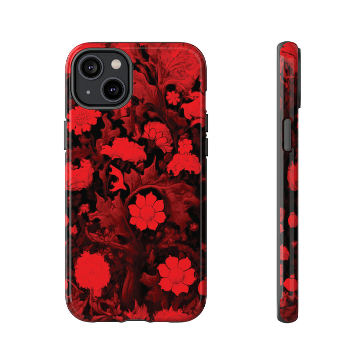 Cool Phone Case | Red Flowers, For iPhone 15 Case | iPhone 15 Pro Case, Iphone 14 Case, Iphone 14 Pro Max Case, Protective Iphone Case - Studio40ParkLane