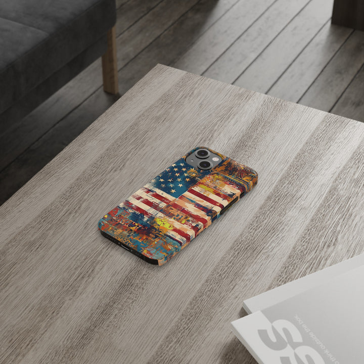 Slim Cute Phone Cases for Iphone | iPhone 15 Case | iPhone 15 Pro Max Case, Iphone 14, Iphone 14 Pro Max, Iphone 13, US Flag Abstract - Studio40ParkLane