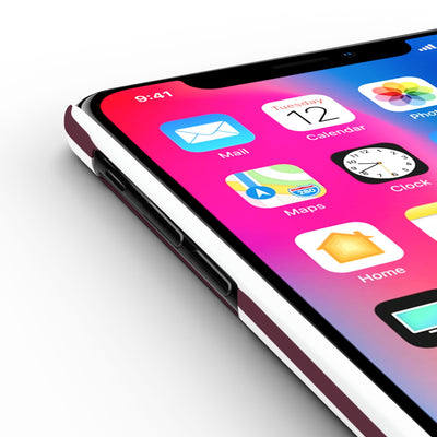 Slim Burgundy Wine Striped Cute Phone Case for Iphone 16 - | iPhone 15 Pro Max Case | iPhone 14 Case Iphone 13 12 11 10 9 8 7 Gift for Her - Studio40ParkLane