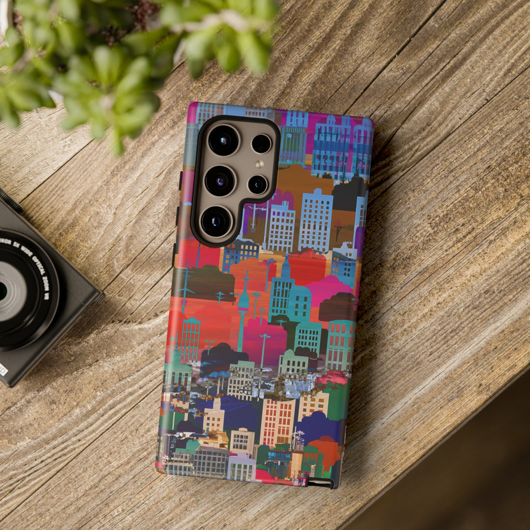 Cute Samsung Case | Cool Iphone Case | Summer City Skyline, Samsung S24, S23, S22, S21, IPhone 15 Case | Iphone 14 Case, Iphone 13 Case - Studio40ParkLane