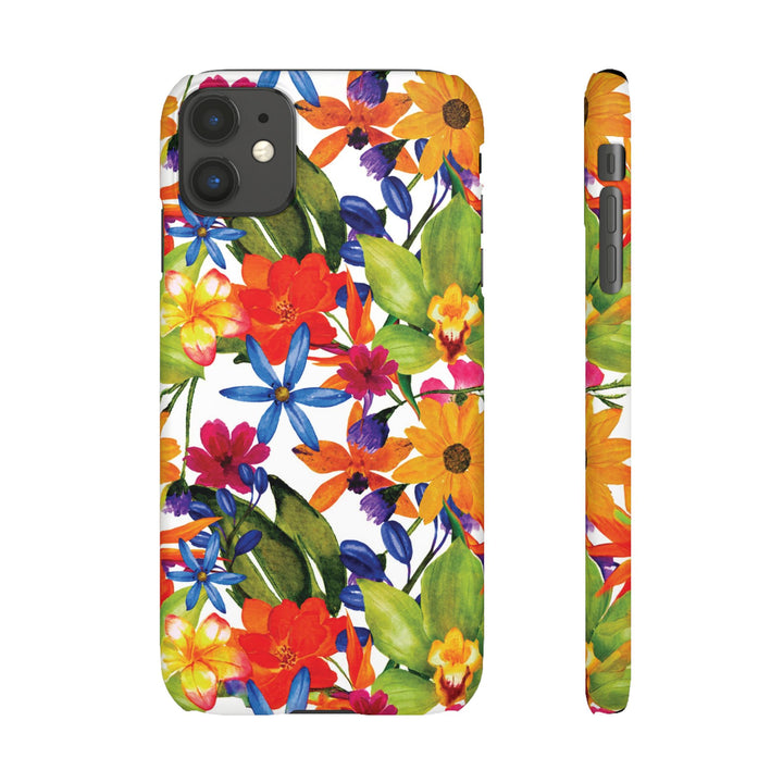 Sleek Snap Colorful Flowers Cute Phone Case for iPhone 16 15 14 13 12 11 X Xs Max Xr Pro Plus Samsung Galaxy S24 S23 S22 S21 S20 Note Ultra