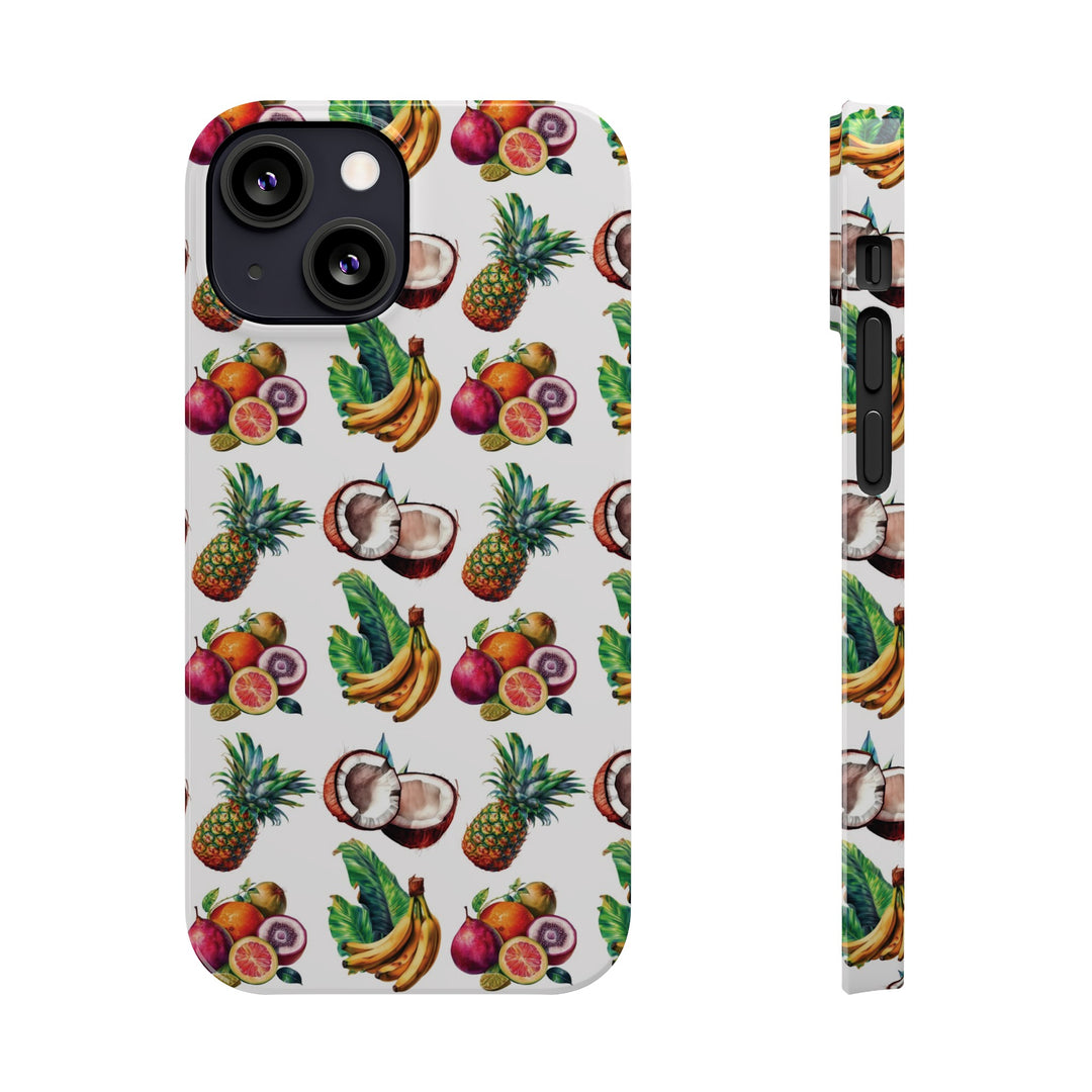 Slim Cute Phone Cases for Iphone - | iPhone 15 Case | iPhone 15 Pro Max Case, Iphone 14 Case, Iphone 14 Pro Max, Iphone 13, Tropical Summer Fruit - Studio40ParkLane