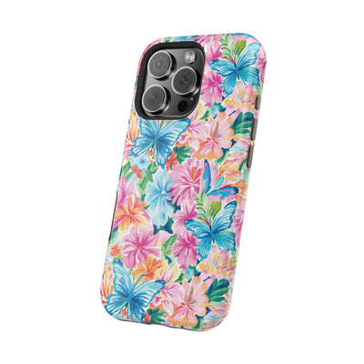 Butterflies Flowers Magsafe Cute Phone Case for Iphone Gift for Her, iPhone 16 Case iPhone 15 Pro Max Case, Iphone 14, Iphone 14 Pro Max, 13, 12