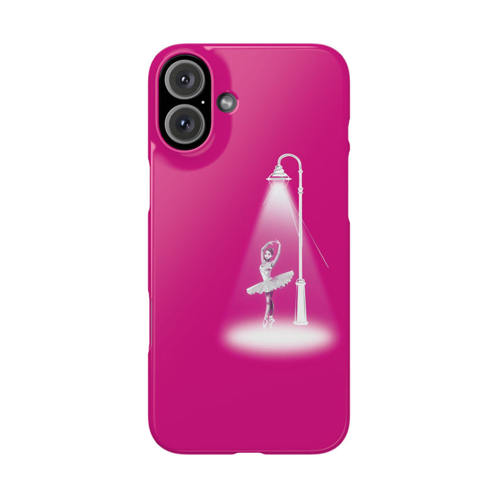 Slim Pink Ballet Dancer Spotlight Gift for Her Cute Phone Cases for Iphone 16 Pro Max | iPhone 15 Case | iPhone 15 Pro Max Case, Iphone 14, 13, 12, 11, 10, 8, 7 - Studio40ParkLane