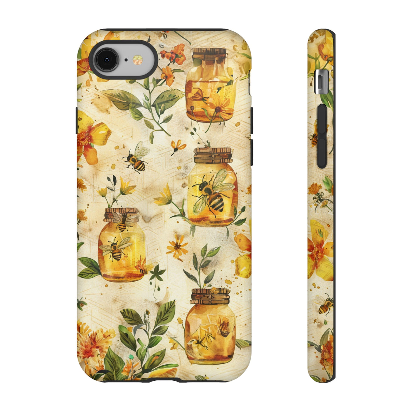 Impact Resistant, Honey Bees, Cute Phone Cases for Samsung S24, S23, S22, S21, IPhone 15 pro Iphone 14 pro Iphone 13 IPhone 12 Iphone 11