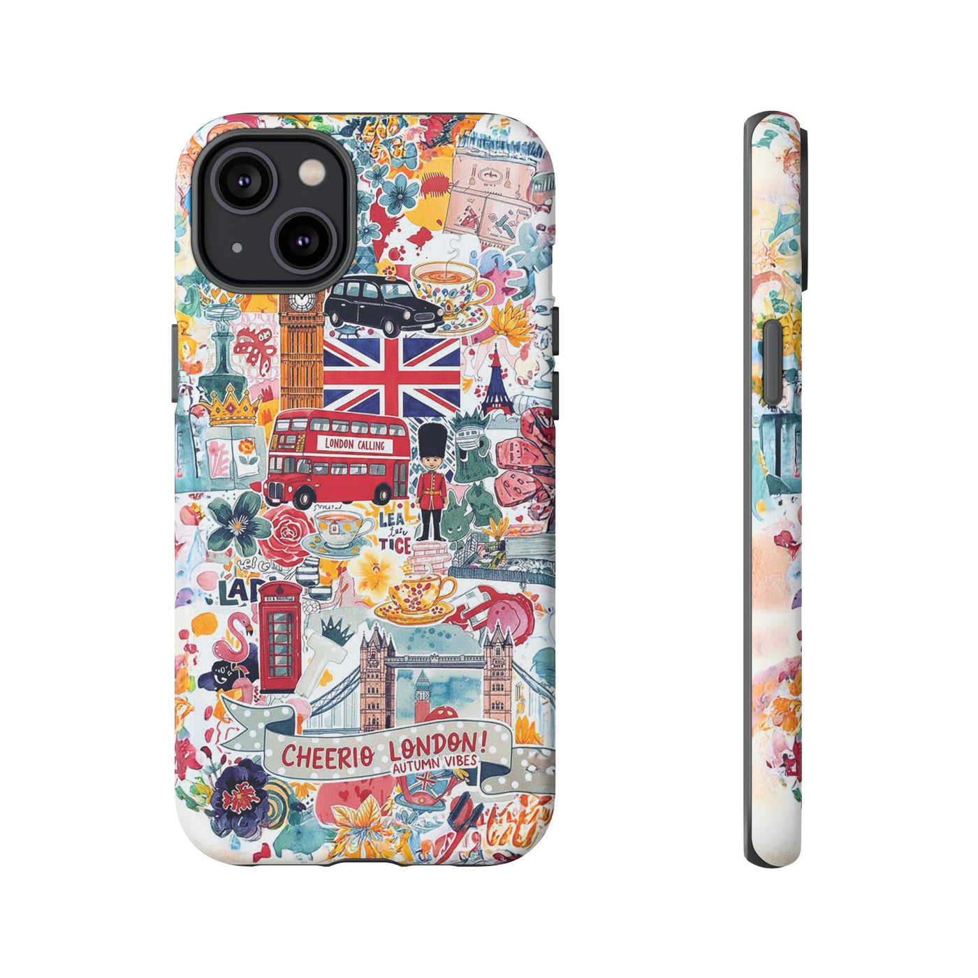 London England Coquette Collage Tough Premium Phone Case - For iPhone 17 Pro Max iPhone 16 Pro iPhone 15 Iphone 14 Plus 13 Pro 12 11 10 XR - Studio40ParkLane