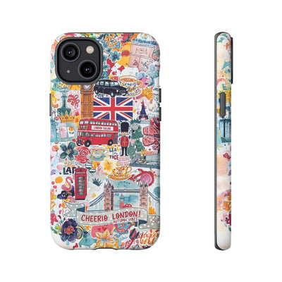 London England Coquette Collage Tough Premium Phone Case - For iPhone 17 Pro Max iPhone 16 Pro iPhone 15 Iphone 14 Plus 13 Pro 12 11 10 XR - Studio40ParkLane