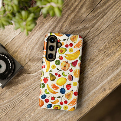 Impact Resistant, Mixed Fruits, Cute Phone Cases for Samsung S24, S23, S22, S21, IPhone 15 pro Iphone 14 pro Iphone 13 IPhone 12 Iphone 11