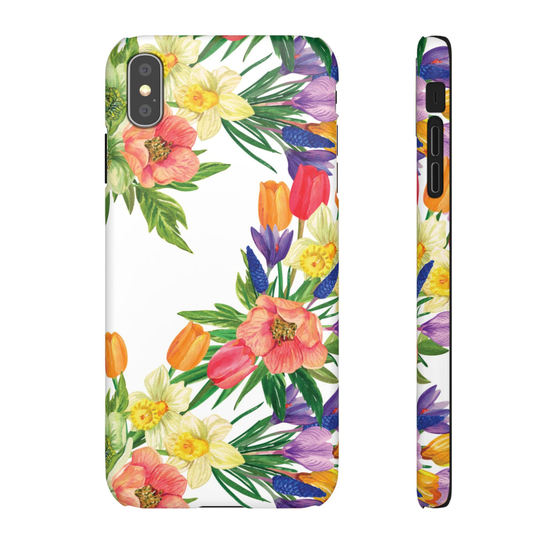 Sleek Snap Spring Summer Flowers Cute Phone Case for iPhone 16 15 14 13 12 11 X Xs Max Xr Pro Plus Samsung Galaxy S24 S23 S22 S21 S20 Ultra
