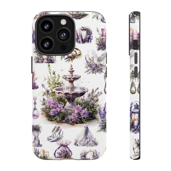 Impact Resistant, Lavender Wedding, Cute Phone Cases for Samsung S24, S23, S22, S21, IPhone 15 pro Iphone 14 pro Iphone 13 IPhone 12 Iphone 11 - Studio40ParkLane