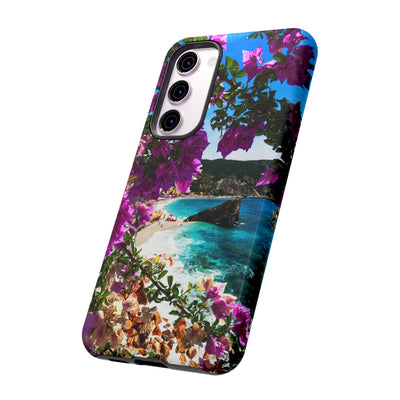 Impact Resistant, Bougainvillea Seaview, Cute Phone Cases for Samsung S24, S23, S22, S21, IPhone 15 pro Iphone 14 pro Iphone 13 IPhone 12 Iphone 11