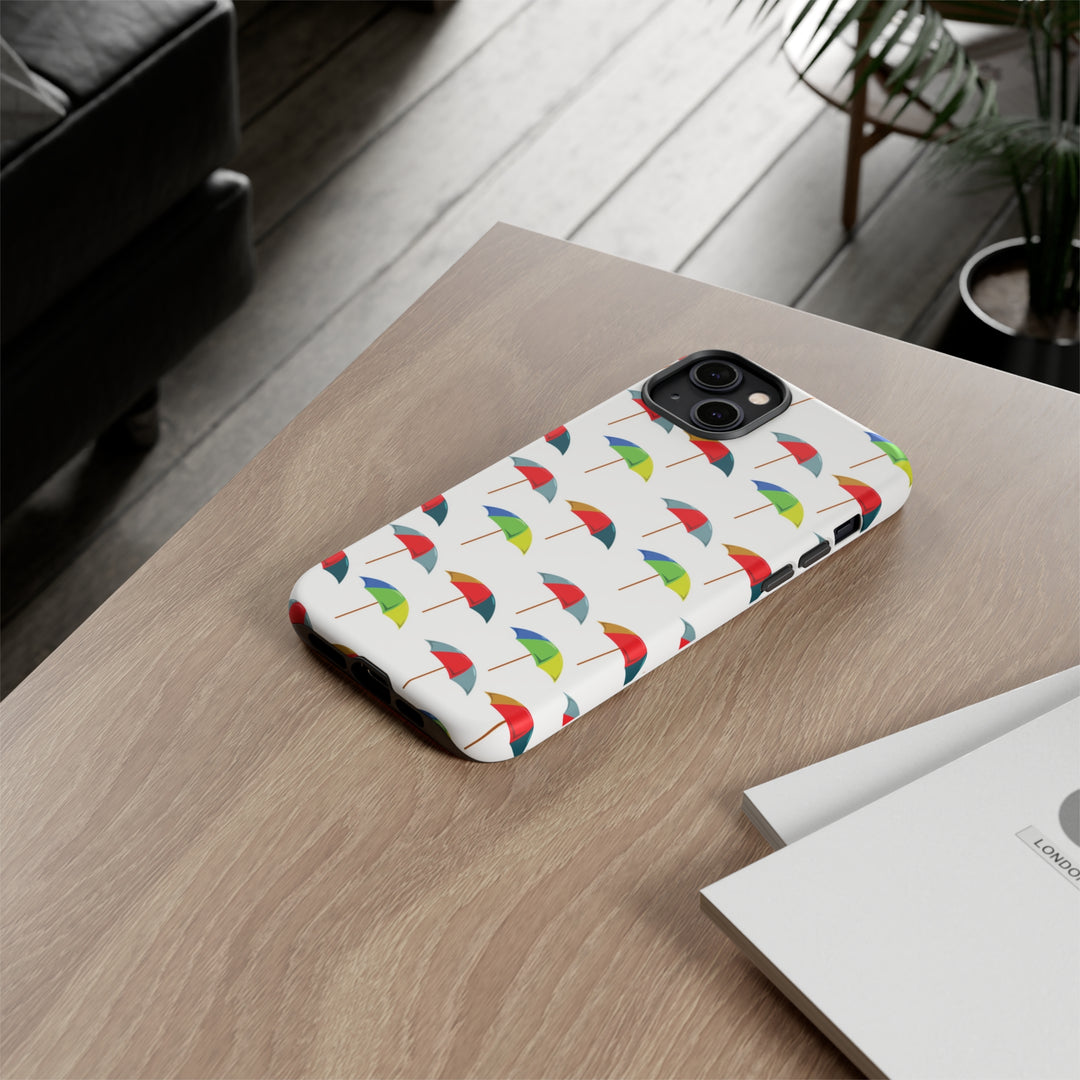 Cute IPhone Case | Colorful Beach Parasols, iPhone 15 Case | iPhone 15 Pro Case, Iphone 14 Case, Iphone 14 Pro Max Case, Protective Iphone Case - Studio40ParkLane
