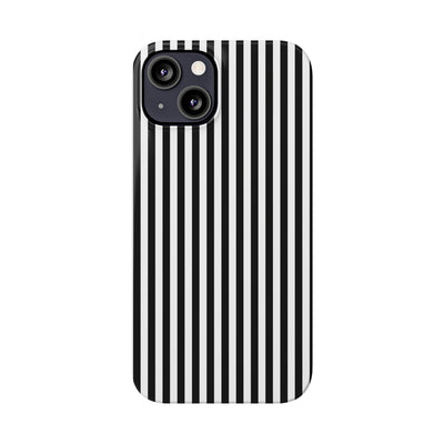 Slim Black White Striped Cute Phone Case for Iphone 16 - | iPhone 15 Pro Max Case | iPhone 14 Case Iphone 13 12 11 10 9 8 7 Gift for Her - Studio40ParkLane