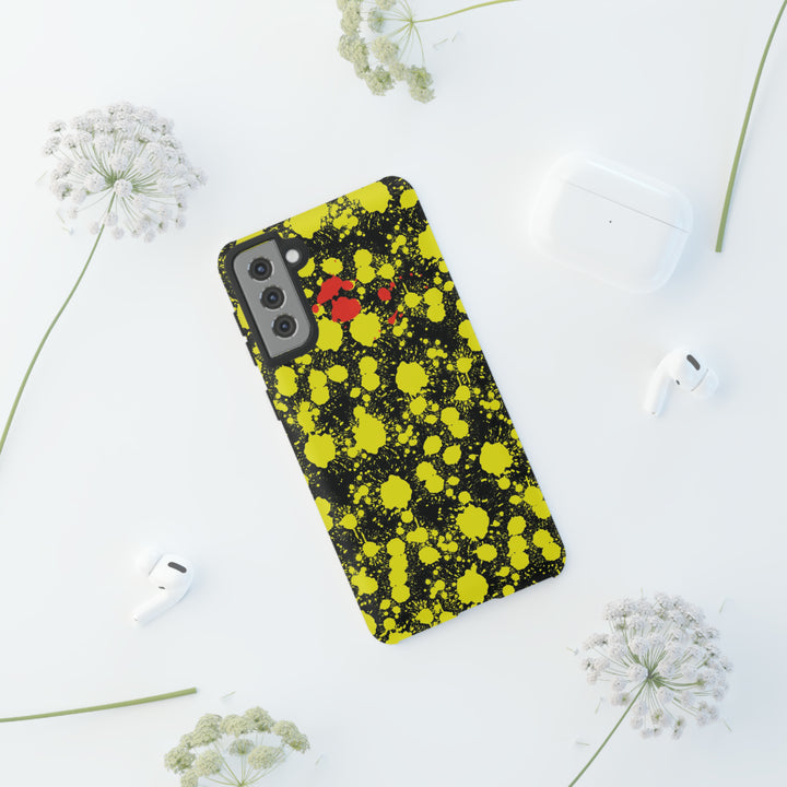 Cute Samsung Phone Case | Aesthetic Samsung Phone Case | Paint Splash Yellow Black | Galaxy S23, S22, S21, S20 | Luxury Double Layer | Cool - Studio40ParkLane