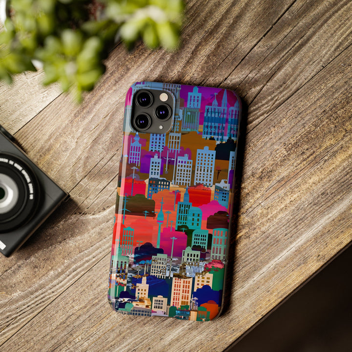 Slim Cute Phone Cases for Iphone - | iPhone 15 Case | iPhone 15 Pro Max Case, Iphone 14 Case, Iphone 14 Pro Max, Iphone 13, Summer Big City - Studio40ParkLane