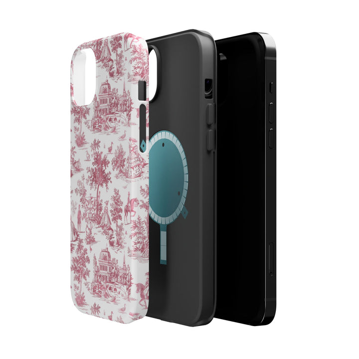 French Pink Toile Magsafe Cute Phone Case for Iphone Gift for Her, iPhone 16 Case | iPhone 15 Pro Max Case, Iphone 14, Iphone 14 Pro Max, Iphone 13, Iphone 12 - Studio40ParkLane