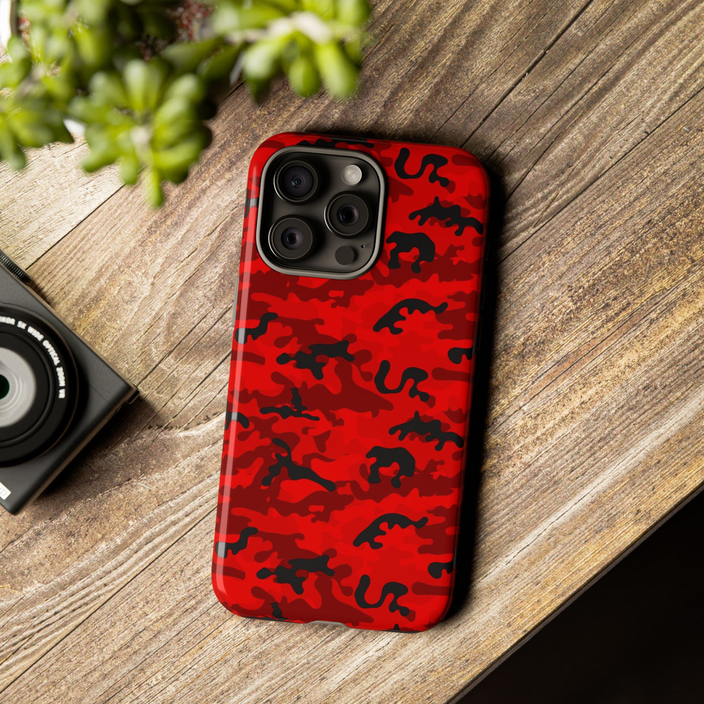 Impact Resistant, Red Camo Camouflage, Cute Phone Cases for Samsung S24, S23, S22, S21, IPhone 15 pro Iphone 14 pro Iphone 13 IPhone 12 Iphone 11