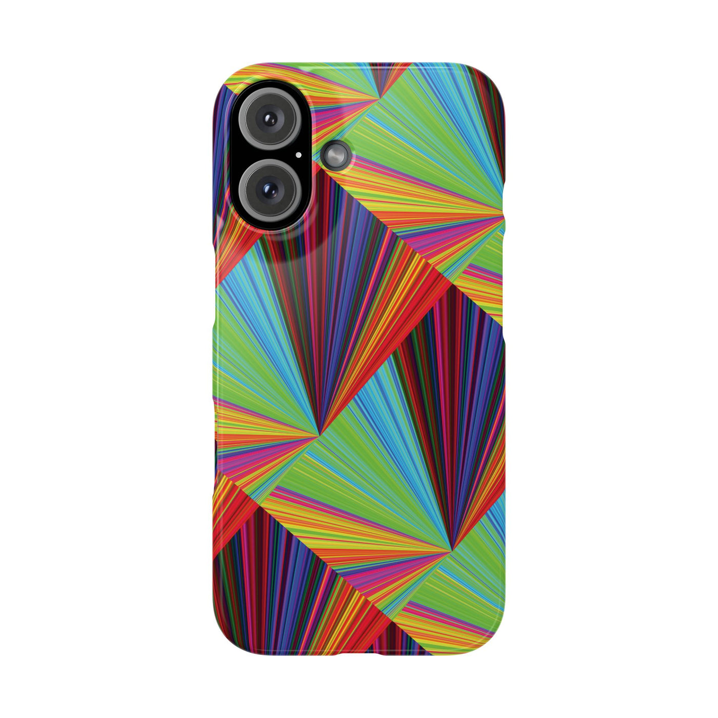 Slim Triangle Kaleidoscope Colors Gift for Her Cute Phone Cases for Iphone 16 Case | iPhone 15 Case | iPhone 15 Pro Max Case, Iphone 14, Iphone 14 Pro Max, Iphone 13, 12, 11, 10, 8,7