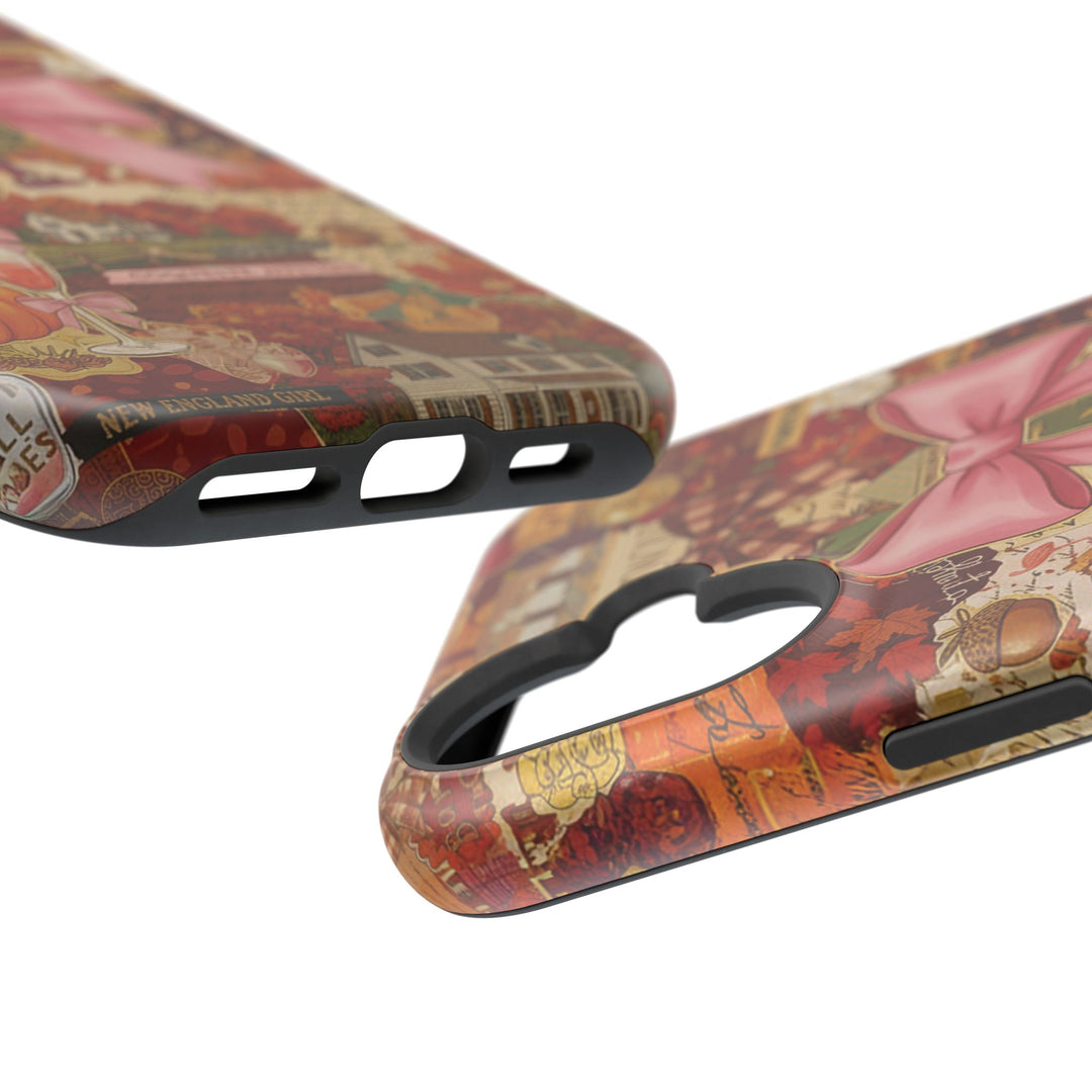 New England Fall Coquette Collage Tough Magsafe Cute Phone Cases for Iphone | iPhone 15 Pro Max Case, Iphone 14, Iphone 14 13 12 11 10 9 8 7 - Studio40ParkLane