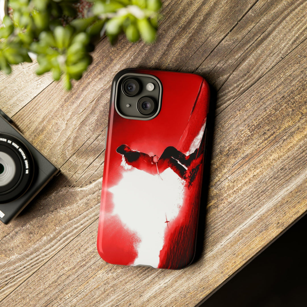Cute IPhone Case | iPhone 15 Case | iPhone 15 Pro Max Case, Iphone 14 Case, Iphone 14 Pro Max Case IPhone Case for Art Lovers - Red Skier - Studio40ParkLane