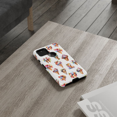 Impact Resistant, Summer Icecream, Cute Phone Cases for Samsung S24, S23, S22, S21, IPhone 15 pro, Iphone 14 pro, Iphone 13 IPhone 12, Iphone 11