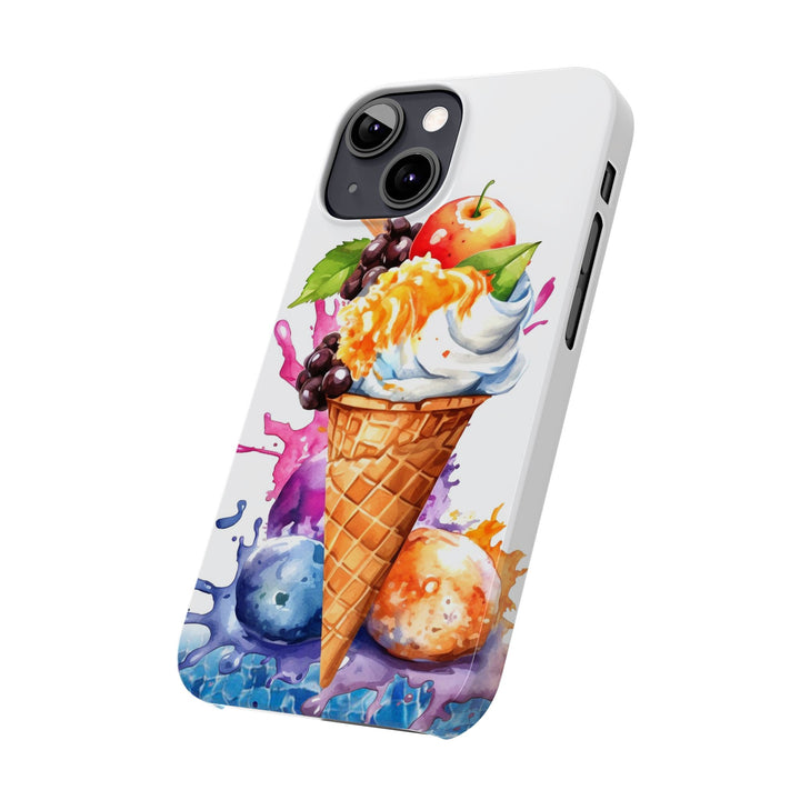 Slim Summer Ice Cream Cone Slim Cute Phone Cases for Iphone | iPhone 15 Case | iPhone 15 Pro Max Case, Iphone 14, Iphone 14 Pro Max, Iphone 13 - Studio40ParkLane