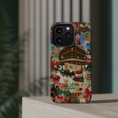 Aesthetic Tough Magsafe London Coquette Collage Phone Case - For iPhone 17 Pro Max iPhone 16 Pro iPhone 15 Iphone 14 Plus 13 Pro 12 11 10 - Studio40ParkLane