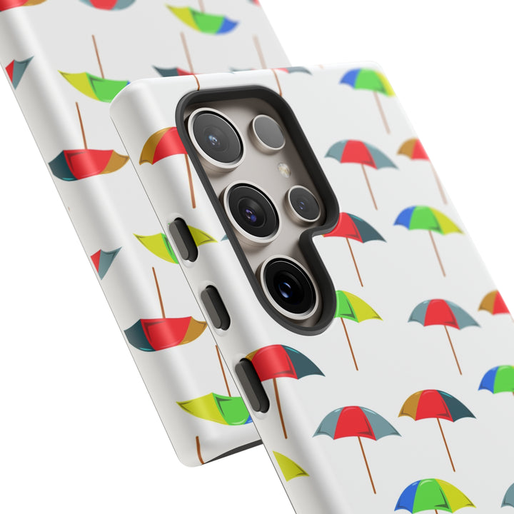 Cute Samsung Phone Case | Aesthetic Samsung Phone Case | Galaxy S23, S22, S21, S20 | Colorful Beach Parasols, Protective Phone Case - Studio40ParkLane