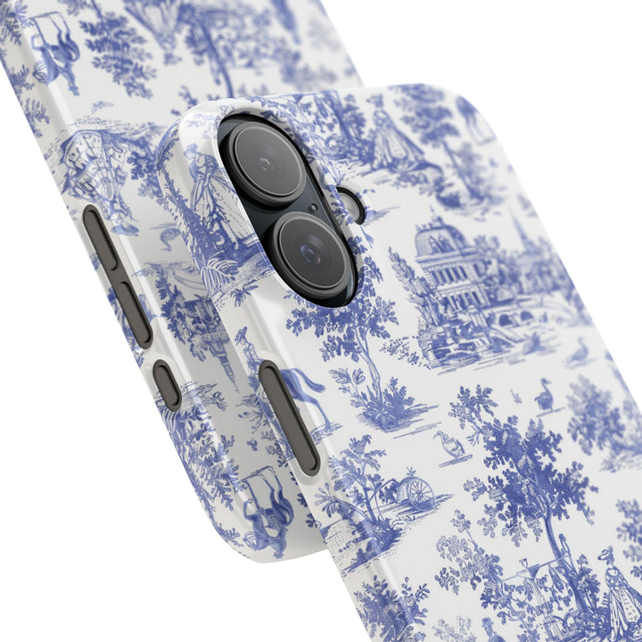 Slim Personalized Slim Blue Vintage French Toile Cute Phone Cases for Iphone 16 Pro Max | iPhone 15 Case | iPhone 15 Pro Max Case, Iphone 14, Iphone 14 Pro Max, Iphone 13 12 11 8 7 - Studio40ParkLane