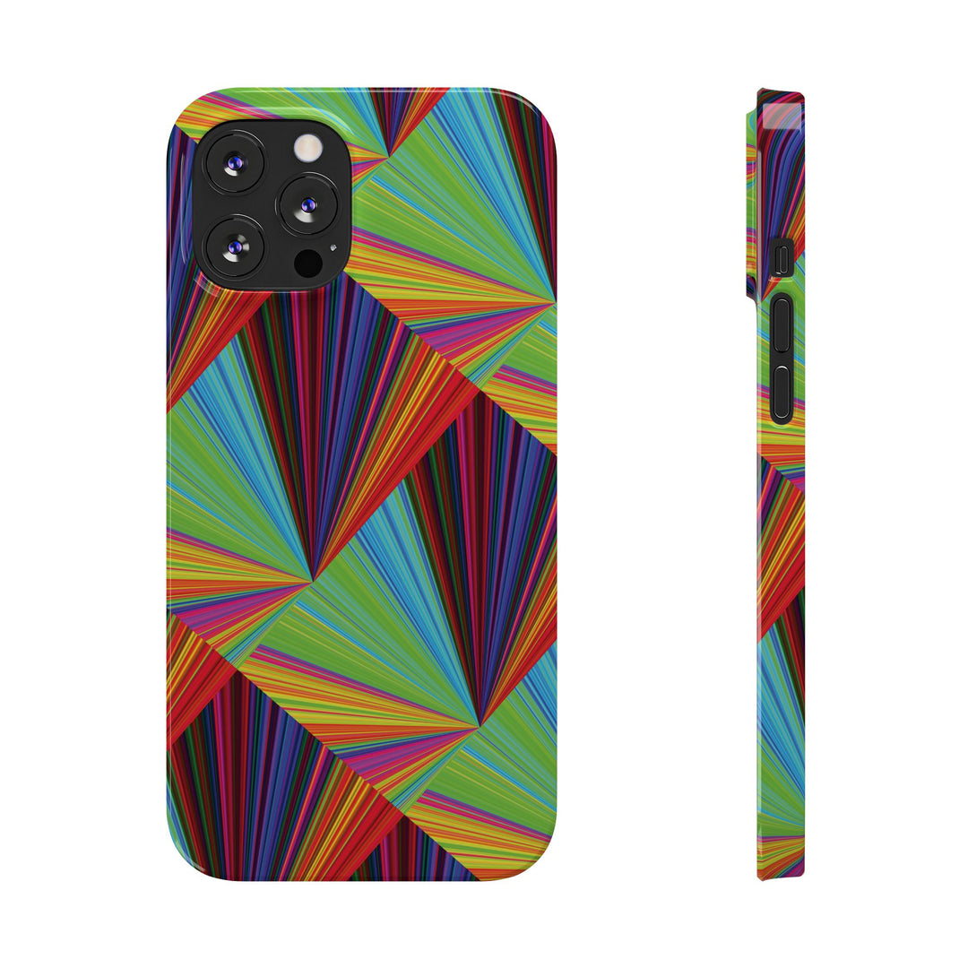 Slim Triangle Kaleidoscope Colors Gift for Her Cute Phone Cases for Iphone 16 Case | iPhone 15 Case | iPhone 15 Pro Max Case, Iphone 14, Iphone 14 Pro Max, Iphone 13, 12, 11, 10, 8,7 - Studio40ParkLane