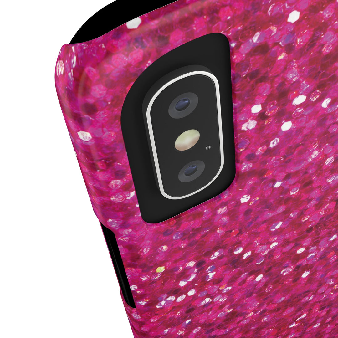 Slim Muted Pink Faux Play on Glitter Effect Cute Phone Cases for Iphone 16 Pro Max | iPhone 15 Case | iPhone 15 Pro Max Case, Iphone 14, Iphone 14 Pro Max, Iphone 13 12 11 8 7 - Studio40ParkLane