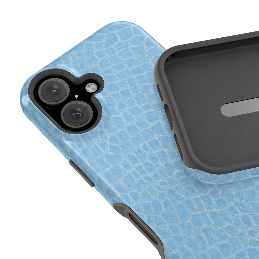 Non Leather Blue Color Pattern Magsafe Cute Phone Case for Iphone Gift for Her, | iPhone 15 Case | iPhone 15 Pro Max Case, Iphone 14, Iphone 14 Pro Max, Iphone 13, Iphone 16 - Studio40ParkLane
