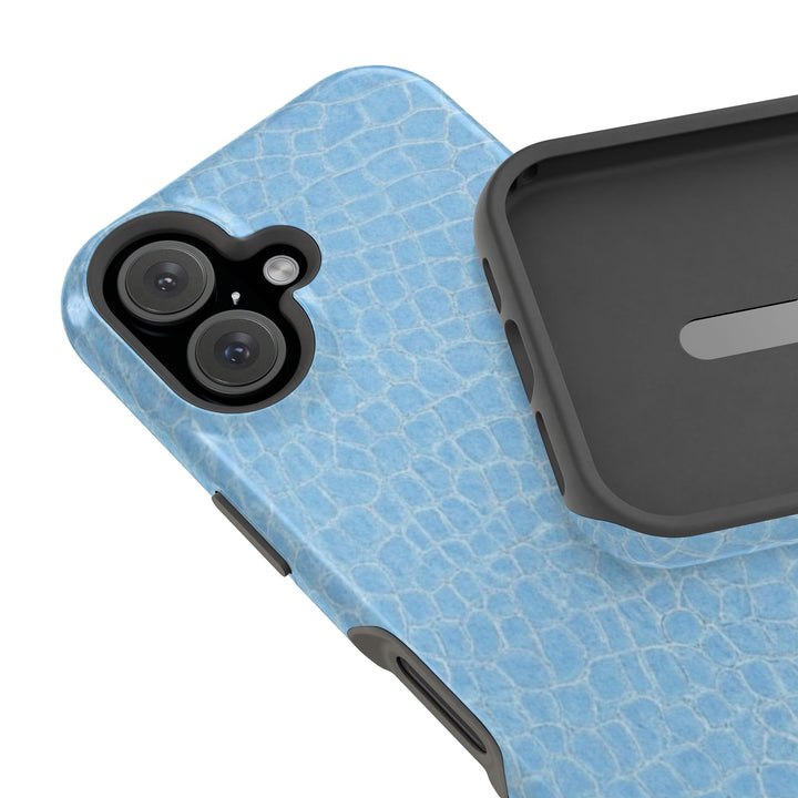 Non Leather Blue Color Pattern Magsafe Cute Phone Case for Iphone Gift for Her, | iPhone 15 Case | iPhone 15 Pro Max Case, Iphone 14, Iphone 14 Pro Max, Iphone 13, Iphone 16 - Studio40ParkLane