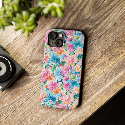 Slim Butterflies Flowers Gift for Her Cute Phone Cases for Iphone 16 Pro Max | iPhone 15 Case | iPhone 15 Pro Max Case, Iphone 14, 13, 12, 11, 10, 8, 7