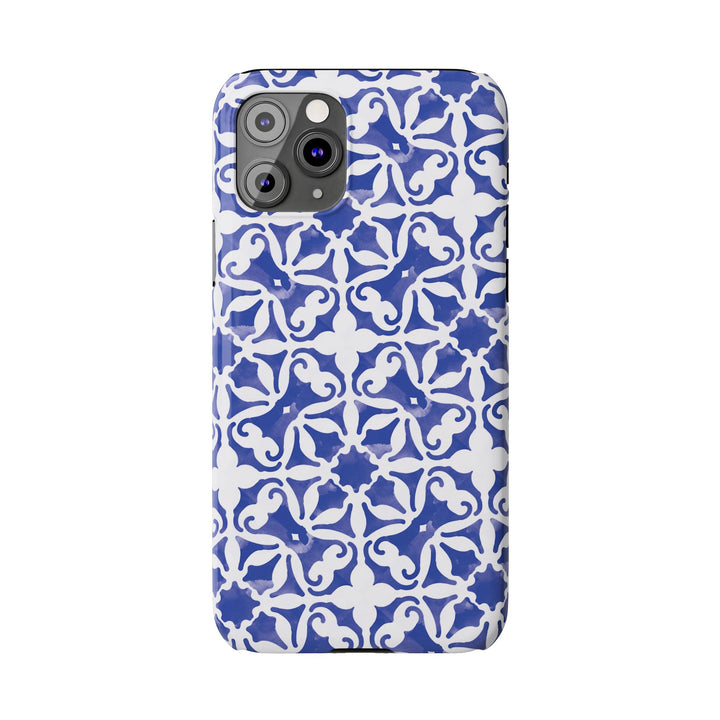 Slim Blue Mosaic Gift for Her Cute Phone Cases for Iphone 16 Case | iPhone 15 Case | iPhone 15 Pro Max Case, Iphone 14, Iphone 14 Pro Max, Iphone 13, 11,10,8,7 - Studio40ParkLane