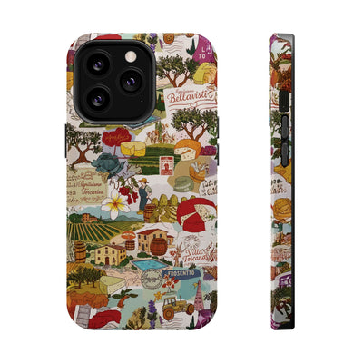 Italy Tuscany Coquette Collage Tough Magsafe Cute Phone Cases for Iphone | iPhone 17 Pro Max Case, Iphone 16, Iphone 15 14 13 12 11 10 9 - Studio40ParkLane