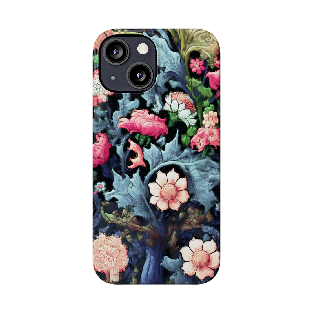 Slim Cute Phone Cases for Iphone - | iPhone 15 Case | iPhone 15 Pro Max Case, Iphone 14 Case, Iphone 14 Pro Max, Iphone 13, Flowers Scene - Studio40ParkLane