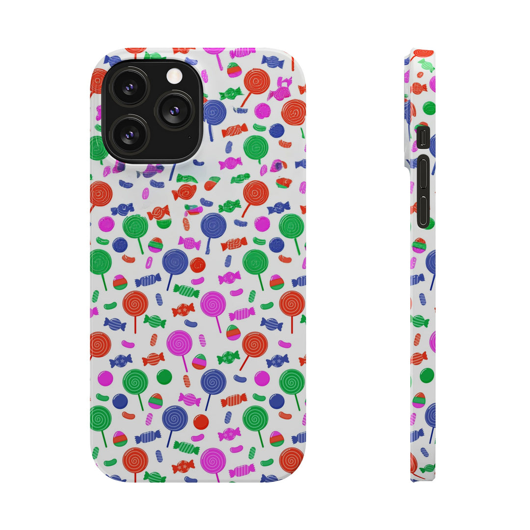 Slim Cute Phone Cases for Iphone - | iPhone 15 Case | iPhone 15 Pro Max Case, Iphone 14 Case, Iphone 14 Pro Max, Iphone 13, Summer Lollipops Red - Studio40ParkLane
