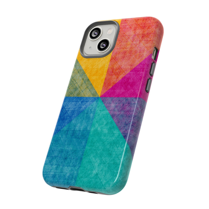 Impact Resistant, Colored Shapes, Cute Phone Cases for Samsung S24, S23, S22, S21, IPhone 15 pro Iphone 14 pro Iphone 13 IPhone 12 Iphone 11 - Studio40ParkLane