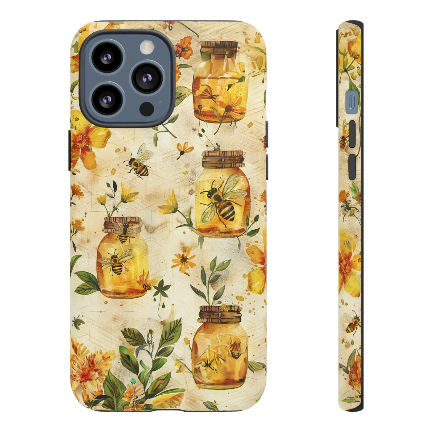 Impact Resistant, Honey Bees, Cute Phone Cases for Samsung S24, S23, S22, S21, IPhone 15 pro Iphone 14 pro Iphone 13 IPhone 12 Iphone 11