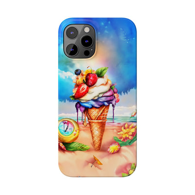 Summer Ice Cream Cone Slim Cute Phone Cases for Iphone  | iPhone 15 Case | iPhone 15 Pro Max Case, Iphone 14, Iphone 14 Pro Max, Iphone 13