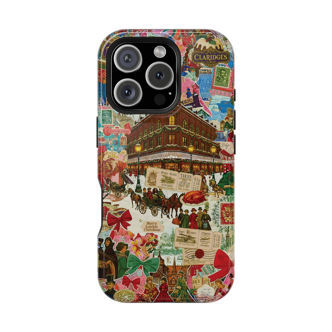 Aesthetic Tough Magsafe London Coquette Collage Phone Case - For iPhone 17 Pro Max iPhone 16 Pro iPhone 15 Iphone 14 Plus 13 Pro 12 11 10 - Studio40ParkLane
